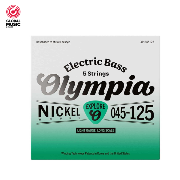 SET DE CUERDAS P/.BAJO ELÉCTRICO DE 5 CUERD. NICKEL 45-125 OLYMPIA XP-B45125