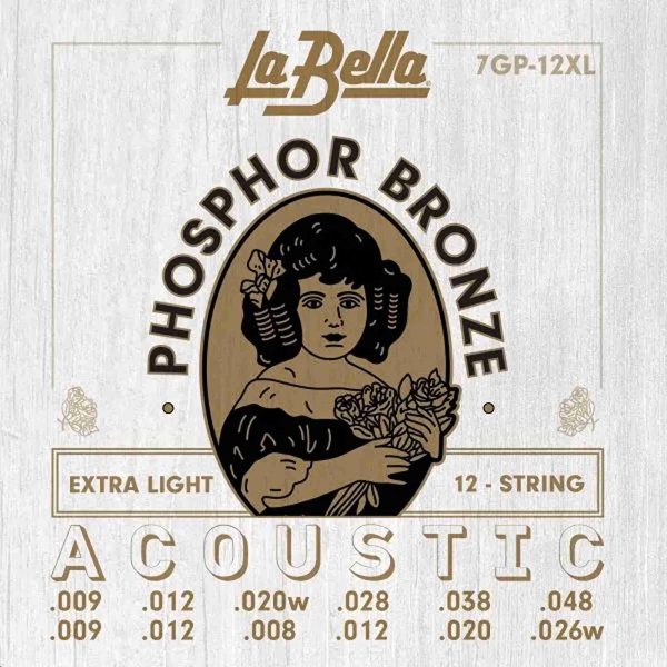 LA BELLA 7GP-12XL PHOSPHOR BRONZE-12 CUERDAS (TENSION EXTRA LIGERA) 09-48