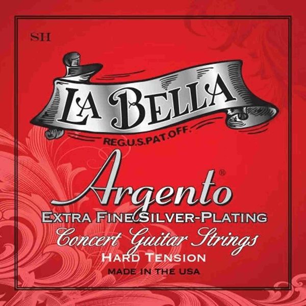 LA BELLA SH ARGENTO  CUERDAS PARA GUITARRA CLÁSICA- CONCIERTO RED (HARD)