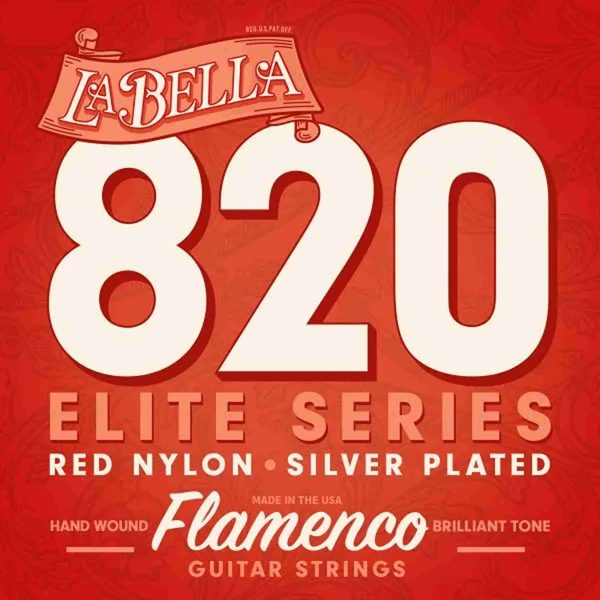 LA BELLA 820 ELITE – CUERDAS FLAMENCO, NAILON ROJO