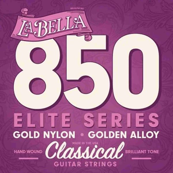 LA BELLA 850 ELITE SERIES – CUERDAS NAILON NEGRO Y ALEACIÓN DORADA