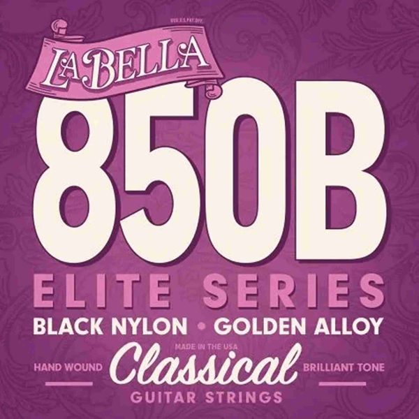 LA BELLA 850B ELITE SERIES – CUERDAS NAILON NEGRO Y ALEACIÓN DORADA