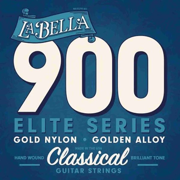 LA BELLA 900 ELITE – CUERDAS NAILON DORADO Y ALEACIÓN DORADA PULIDA