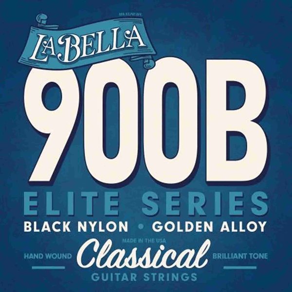 LA BELLA 900-B ELITE – CUERDAS NAILON NEGRO Y ALEACIÓN DORADA PULIDA