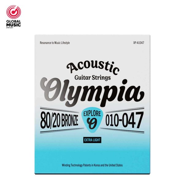 SET DE CUERDAS P/.GUIT ACÚSTICA BRONZE 10-47 OLYMPIA XP-A1047
