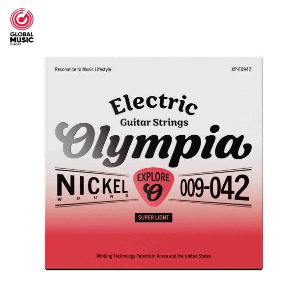 SET DE CUERDAS P/.GUIT ELÉCTRICA NICKEL 09-42 OLYMPIA XP-E0942