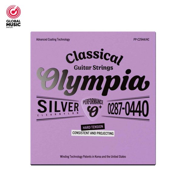 SET CUERDA P/ GUIT. CLÁSICA CLEAR NYLON HARD TENSIÓN OLYMPIA PP-C2944/HC