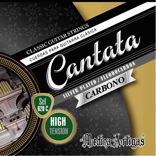 620C ENCORDADO CANTATA CARBONO PLATEADO GUITARRA CLÁSICA TENSIÓN ALTA