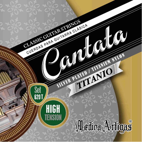 620T ENCORDADO CANTATA TITANIO PLATEADO GUITARRA CLÁSICA TENSIÓN ALTA