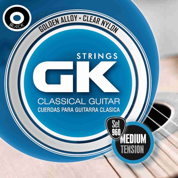 960 BLACK  ENCORDADO GK GUITARRA CLÁSICA DORADO