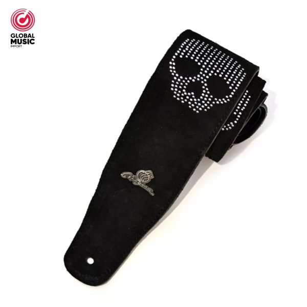 MAGMA 07MO01S  CORREA DE GAMUSA/CUERINA PARA GUITARRA (DISEÑO CALABERA) NEGRO