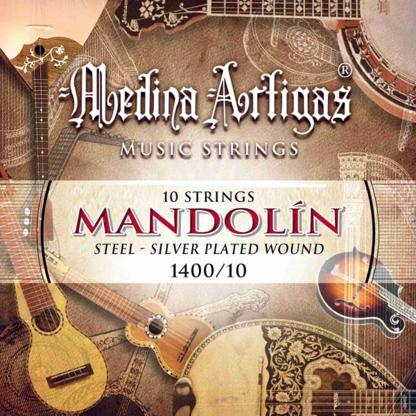 1400 ENCORDADO MEDINA ARTIGAS MANDOLÍN PLATEADO