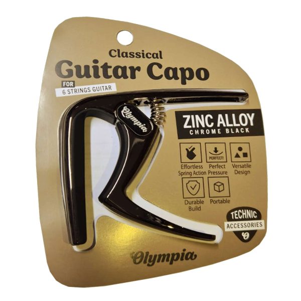 CAPOTRASTE DE PRESION PARA GUITARRA CLASICA SILVER OLYMPIA OLX-01CAC