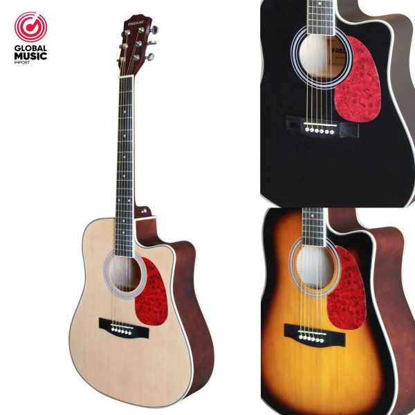 FREEMAN GUITARRA ACÚSTICA JUMBO MODELO LK41M (TAPA PINO - MATE)